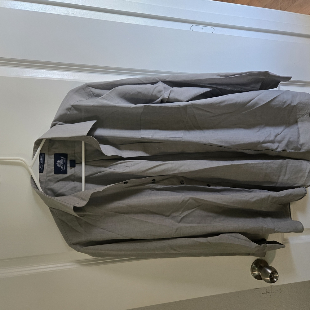 Men's Gray Button-Up Jacket